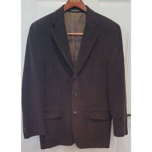Alfani for Macy's Corduroy Men's Sport Coat Brown With Pockets Size 40L Large